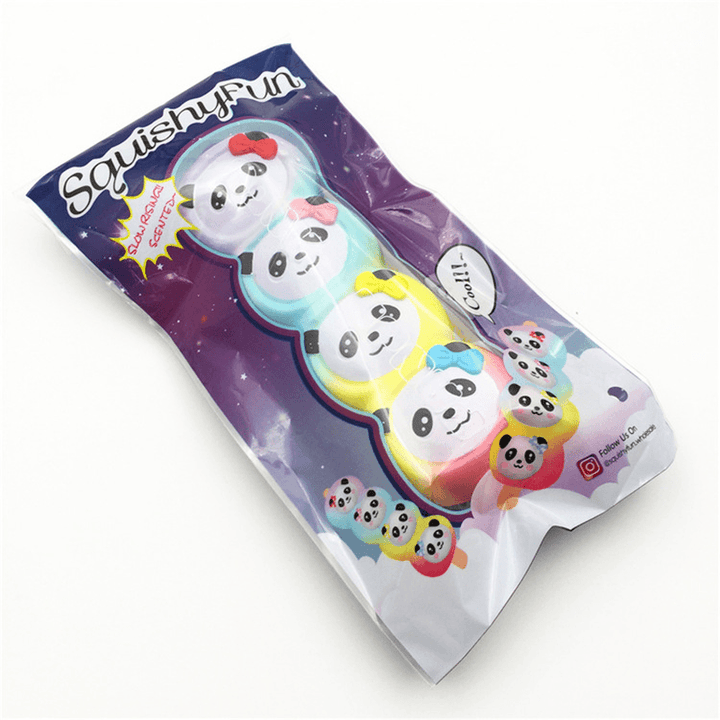 Squishyfun Rainbow Panda Candy Stick Squishy 15Cm Slow Rising with Packaging Collection Gift Toy - MRSLM