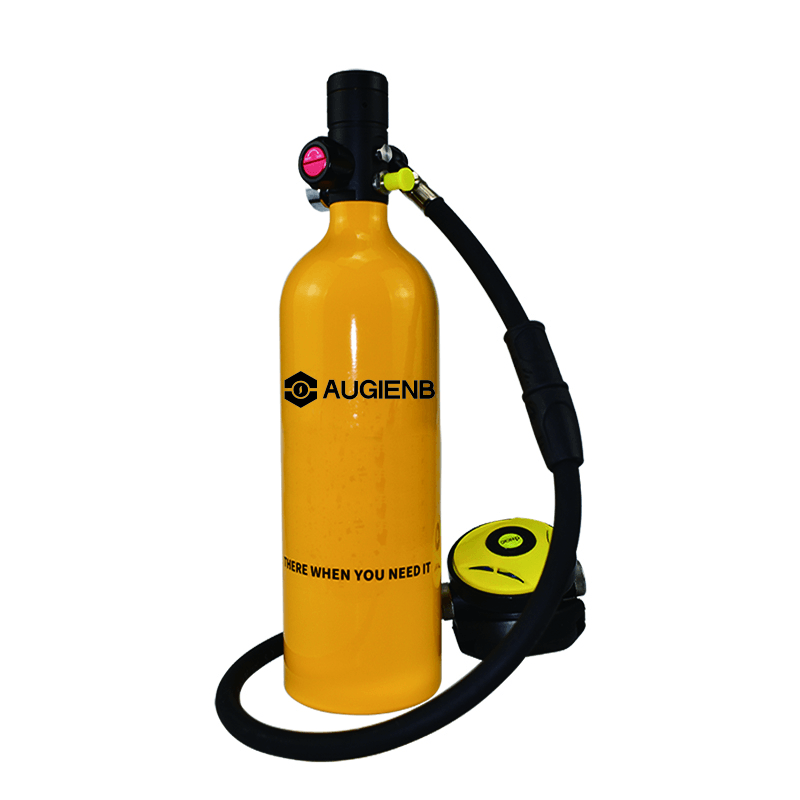 AUGIENB 1L Portable Mouthpiece Oxygen Cylinder Scuba Diving Tank Refill Pump - MRSLM