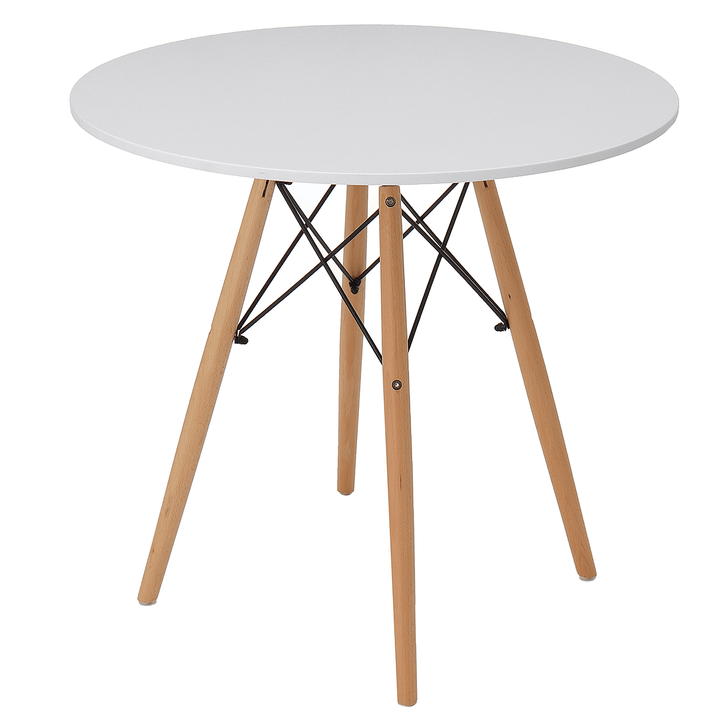 Eames round Table Modern Coffee Dining Desk Wood Leg Afternoon Tea Table Laptop Desk - MRSLM