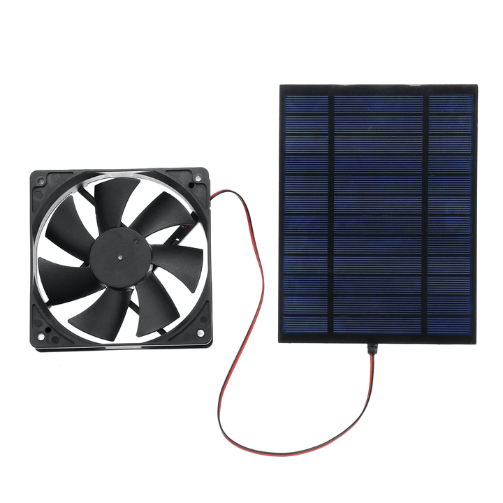 Solar Panel Powered Fan Mini Ventilator 20W Solar Panel 6-In Exhaust Fan - MRSLM