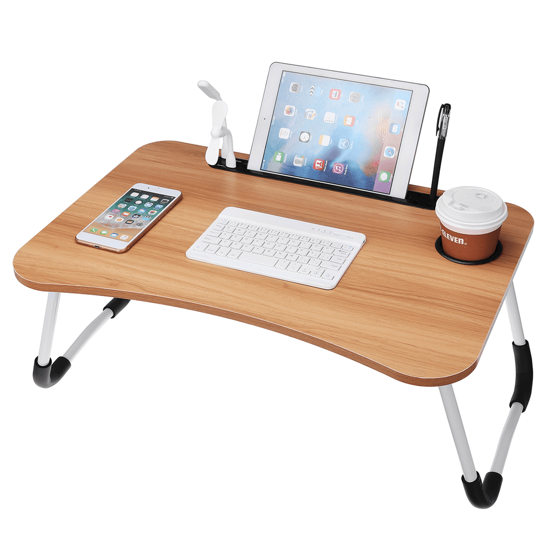 USB Computer Desk Multifunctional Portable Bed Computer Desk Lazy Foldable Lazy Laptop Table for Home Office Dormitory - MRSLM