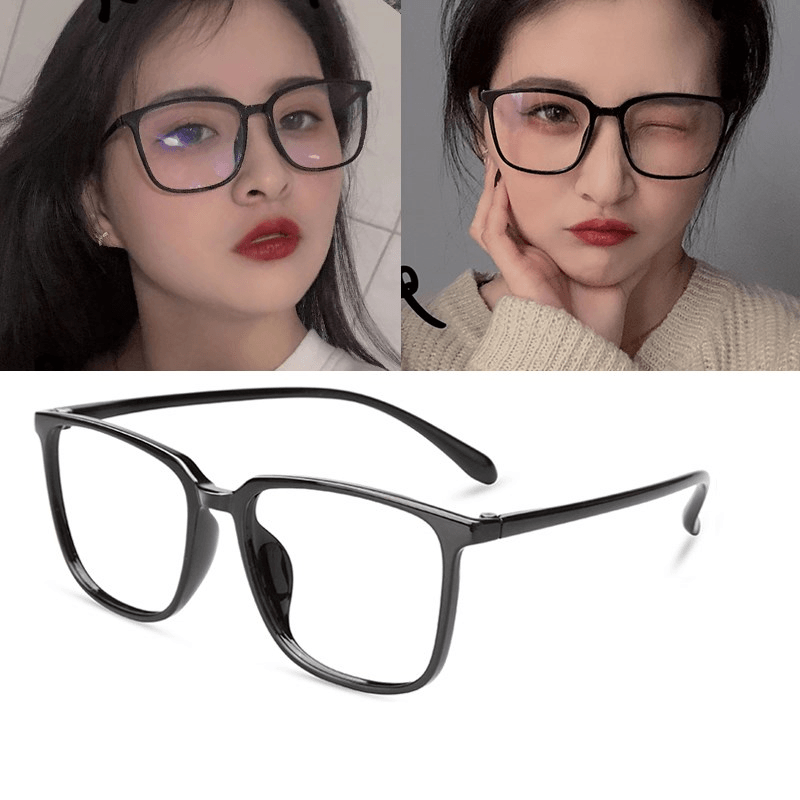 Black Frame Female Anti-Radiation Anti-Blue Light Glasses - MRSLM