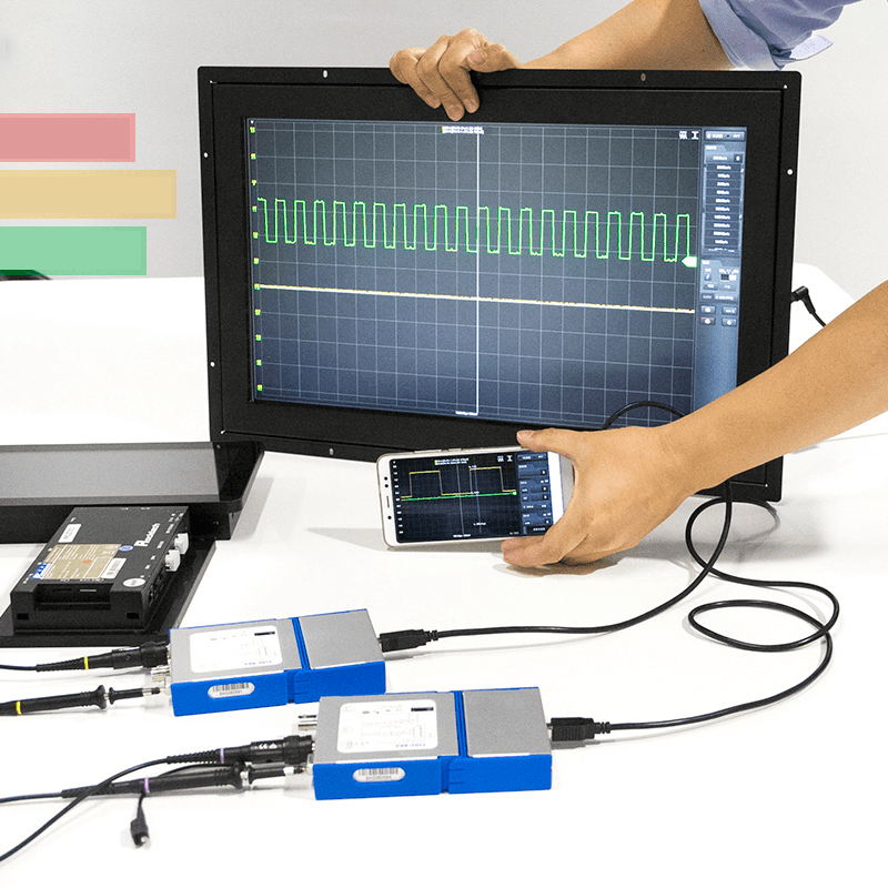 LOTO OSC482F Digital Portable Oscilloscope OSC482F PC Android USB 2.0 Virtual 2CH Bandwidth Oscilloscope with 13M Hz Signal Generator + 4 Channels Logic Analyzer - MRSLM