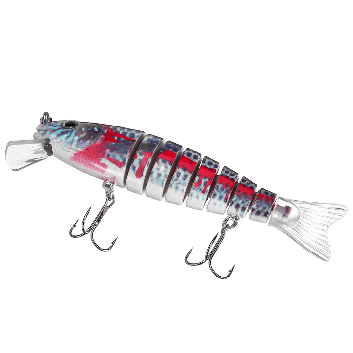 ZANLURE 15.5Cm Fishing Lure 8-Segement Pike Lure with Mouth Swim Bait Fishing Bait - MRSLM