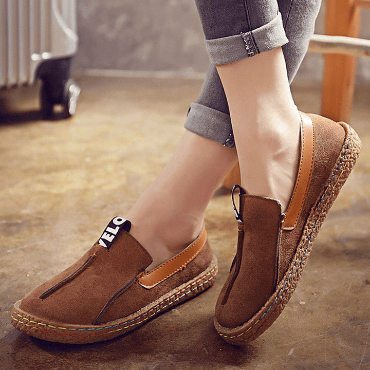 Women Soft Sole Pure Color Flat Loafers - MRSLM