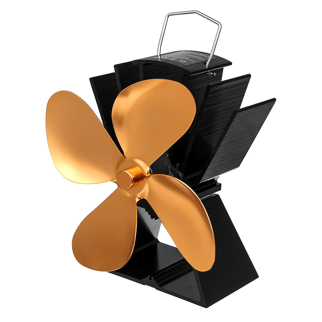 6 Inch Quiet Mini 4 Blades EQ3-NK Stove Fan Fireplace Fire Heat Power Saving Ecofan - MRSLM