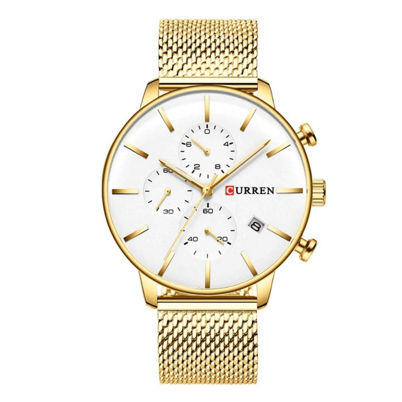 CURREN 8339 Fashion Business Men Watch Light Luxury Waterproof Large Dial Quartz Watch - MRSLM