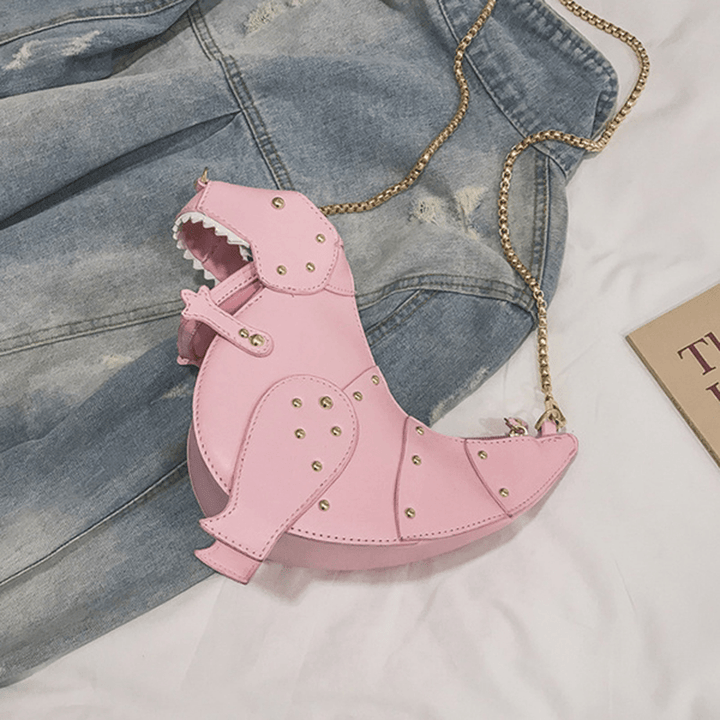 Women Chain Dinosaur Shape Cute Crossbody Bag - MRSLM