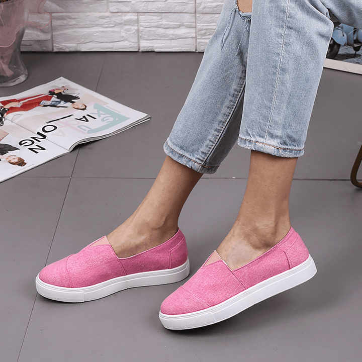 Solid Color Slip on Loafers - MRSLM