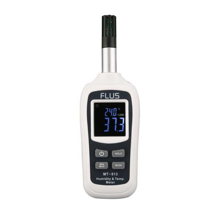 FLUS MT-913 Mini Temperature Humidity Meter Digital LCD Indoor Outdoor Temperature Humidity Meter Thermometer Hygrometer Gauge - MRSLM