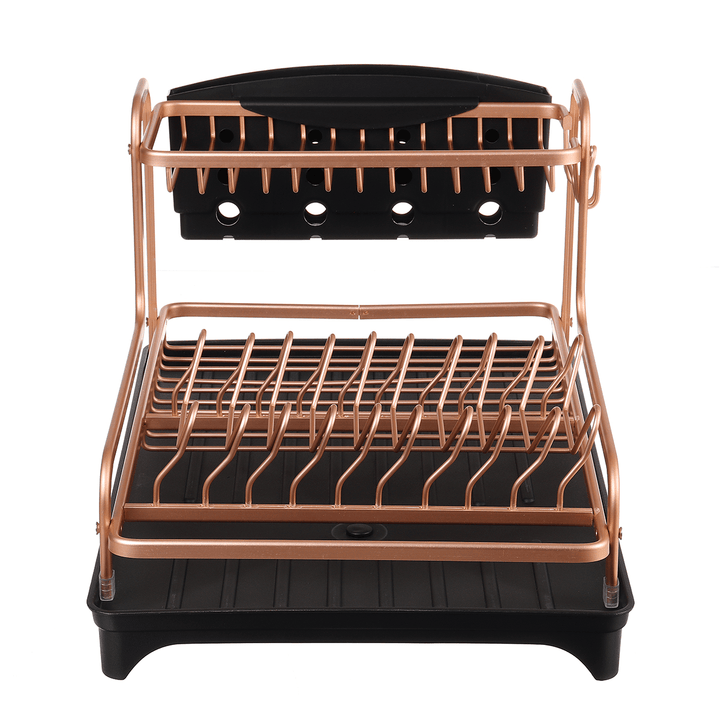 Dish Rack Kitchen Organizer Storage Drainer Drying Plate Shelf Sink Supplies - MRSLM