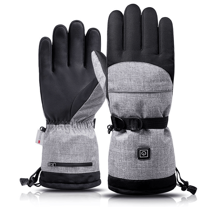 Motorcycle Electric Heated Gloves 3 Gear Temperature Winter Warm Sport Battery Waterproof Windproof - MRSLM