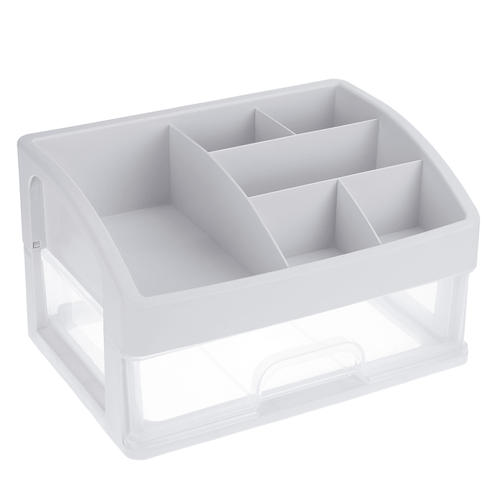 1/2/3 Layers Clear Desktop Comestics Makeup Storage Drawer Organizer Box Container - MRSLM