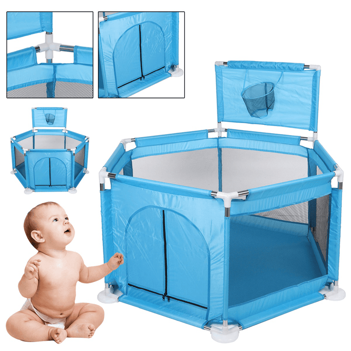 Baby Portable Children'S Playpen Folding Child Fence Child Safety Barrier Ball Pool Kids Bed Fence Playpen Dry Pool for Children - MRSLM