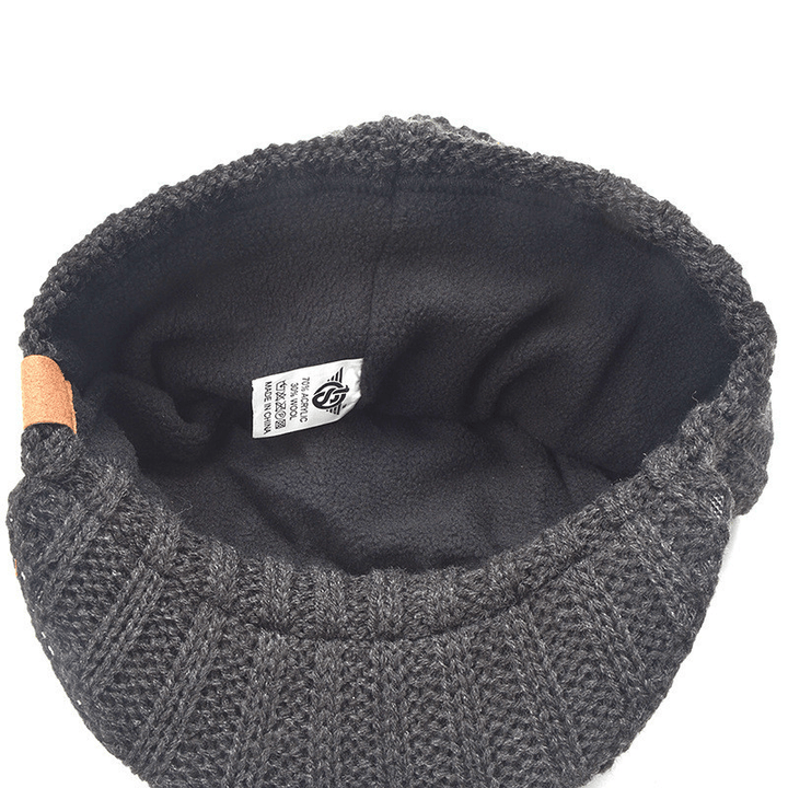 Men'S Warm Thick Duck Tongue Knitted Hat - MRSLM