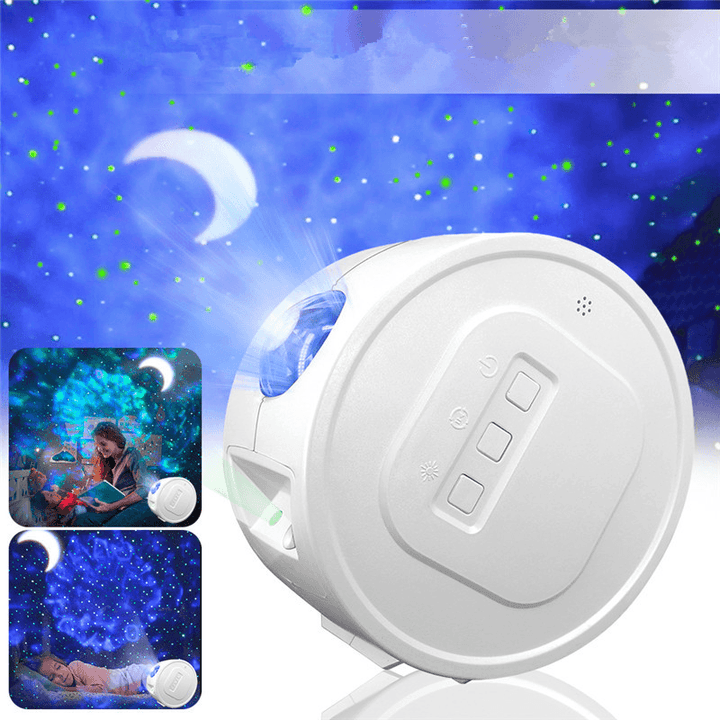 3 in 1 USB LED Galaxy Starry Night Light Sky Projector Ocean Wave Star Lamp - MRSLM