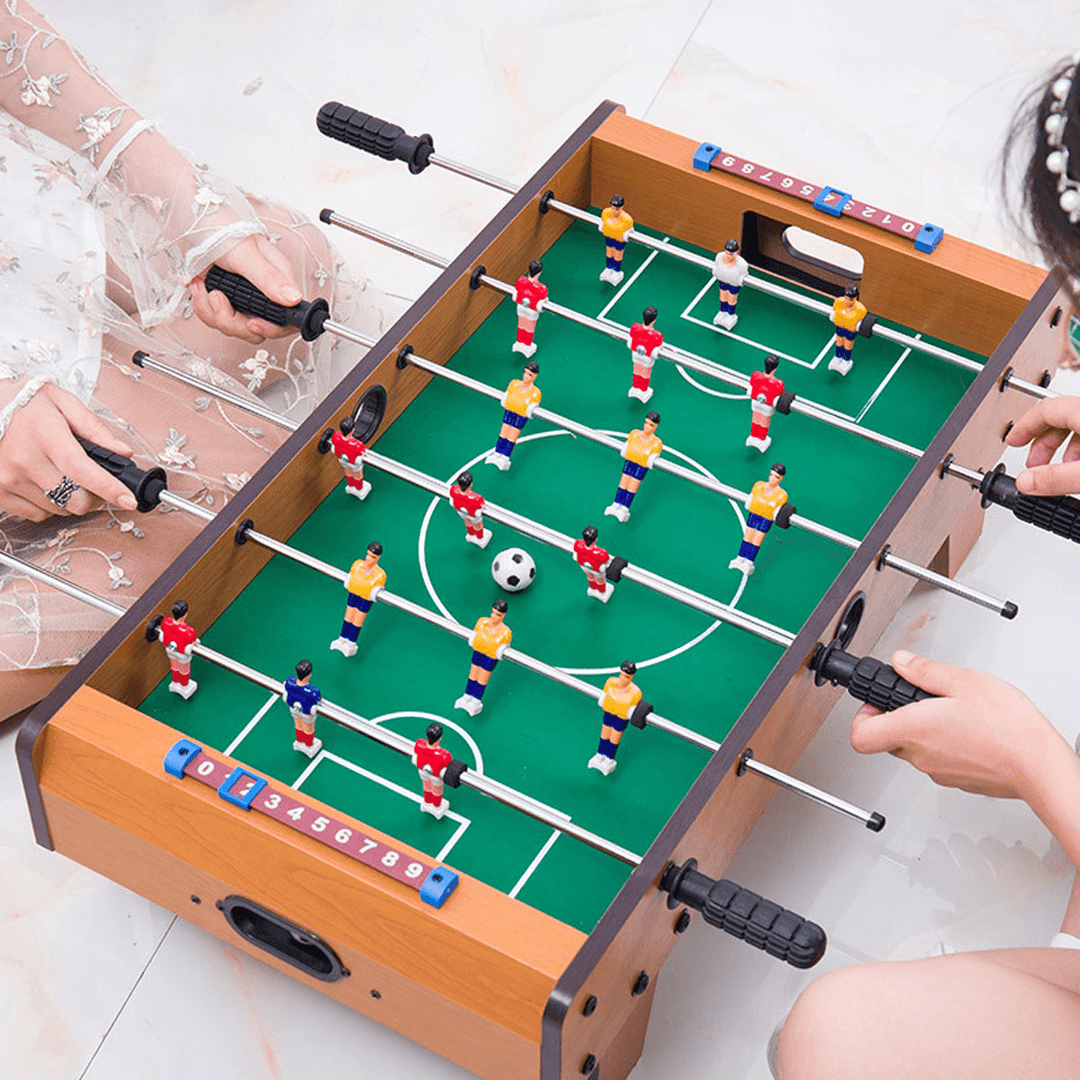 50X25X12.5Cm Football Table Game Wooden Soccer Game Tabletop Foosball Sports Family Activities - MRSLM