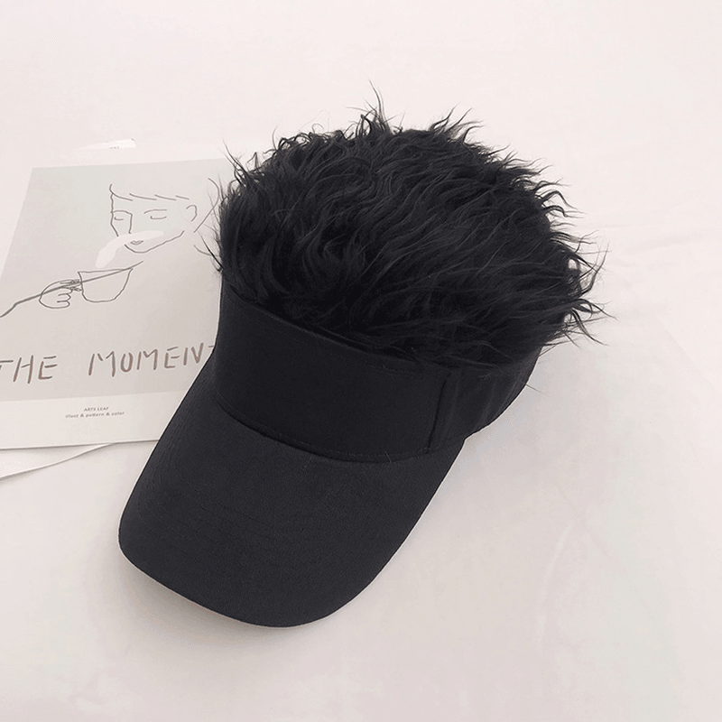 Wig Hat One Piece Peaked Cap Men and Women Personality Empty Top Hat - MRSLM