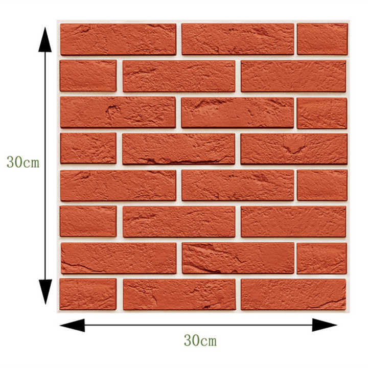 24Kind 3D Self Adhesive Wallpaper PE Foam Wall Sticker Tile Brick Home Wall Decoration - MRSLM