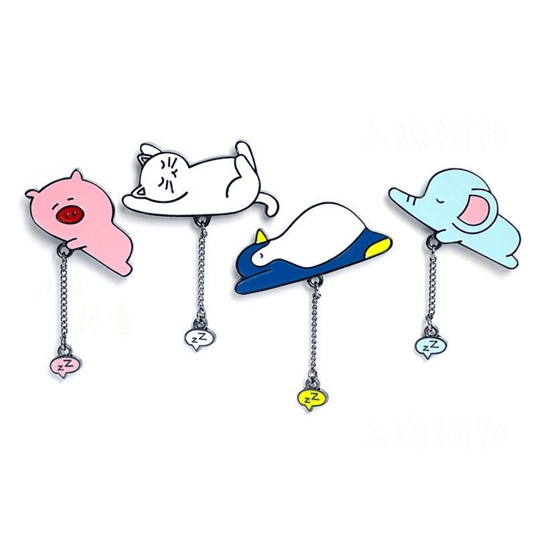 Cartoon Enamel Collar Pins Badge Corsage Cute Brooch Fashion Jewelry Decorations - MRSLM