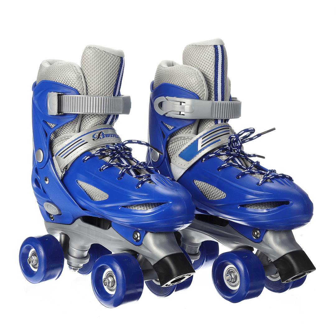 Kids Inline Skates Roller Skates Blades Adjustable Light up Boots Four Wheel Full Flash - MRSLM