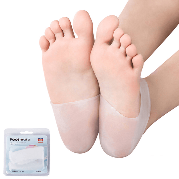 Men Women Silica Gel Heel Protector Elasticity Breathable Heel Pain Remover Full Foot Care - MRSLM