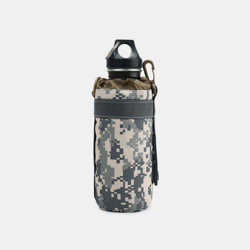 Men Nylon Camouflage Sport Outdoor Water Bottle Case Bag Waist Bag - MRSLM