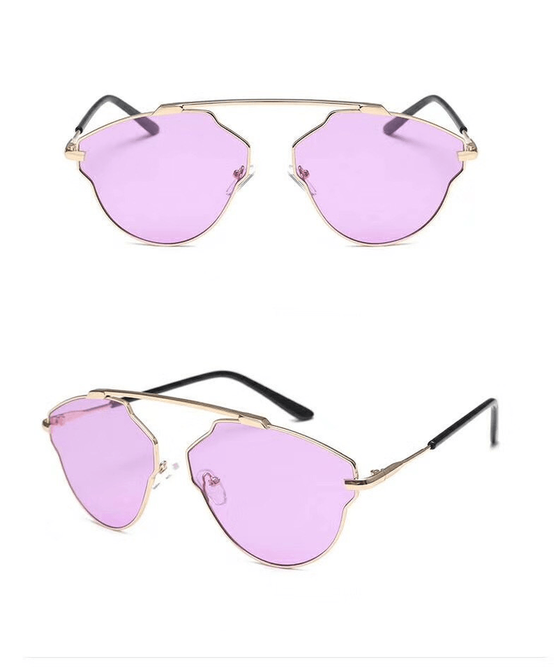 Same Sunglasses Female Transparent Sunglasses Jelly Color Thin Glasses - MRSLM