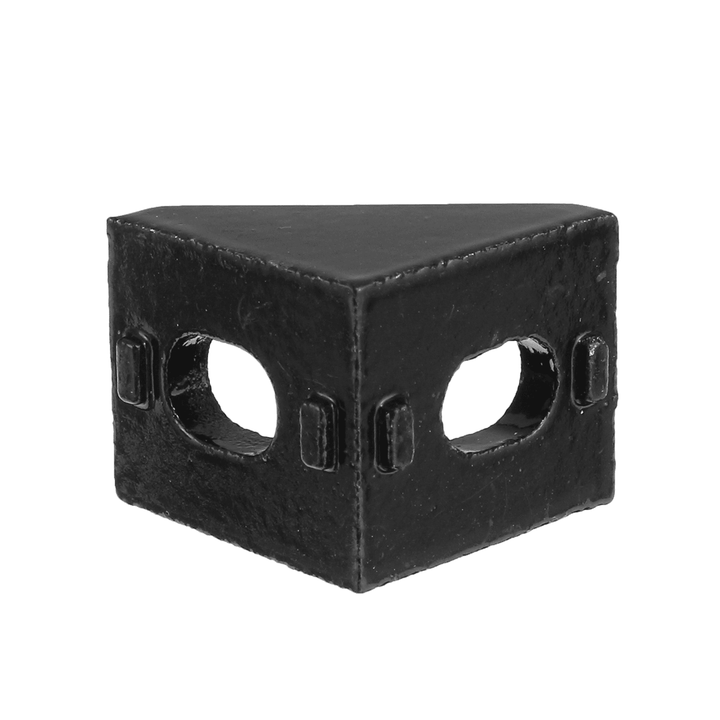 Suleve™ AJ20 10Pcs 2020 Black Aluminium Angle Corner Joint 2020 Series Aluminum Extrusion 20X20Mm Right Angle Bracket Furniture Fittings - MRSLM