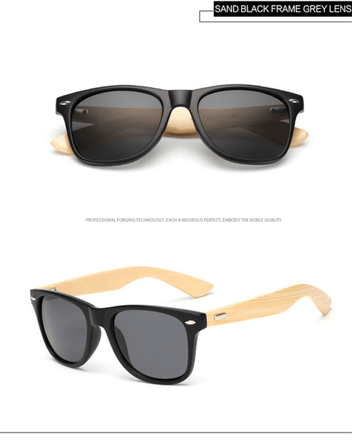 Wood Bamboo Sunlasses for Women Men Wooden Sun Lasses - MRSLM