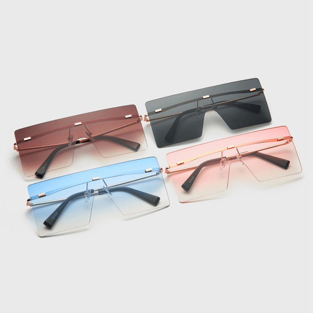 Unisex Gradient Color Square Frameless Fashion Cool UV Protection Sunglasses - MRSLM