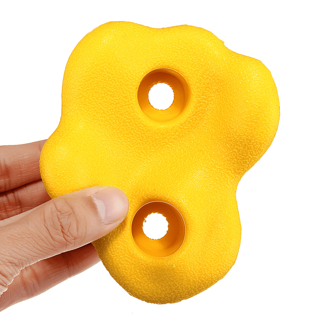 Yellow Climbing Rock Wall Textured Bolt Grab Holds Grip Stones Indoor Outdoor Kid Decorations - MRSLM