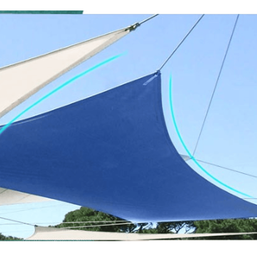 Sun Shade Sail Waterproof 420D Oxford Polyester Canopy Cover Awning Outdoor Garden Protection - MRSLM