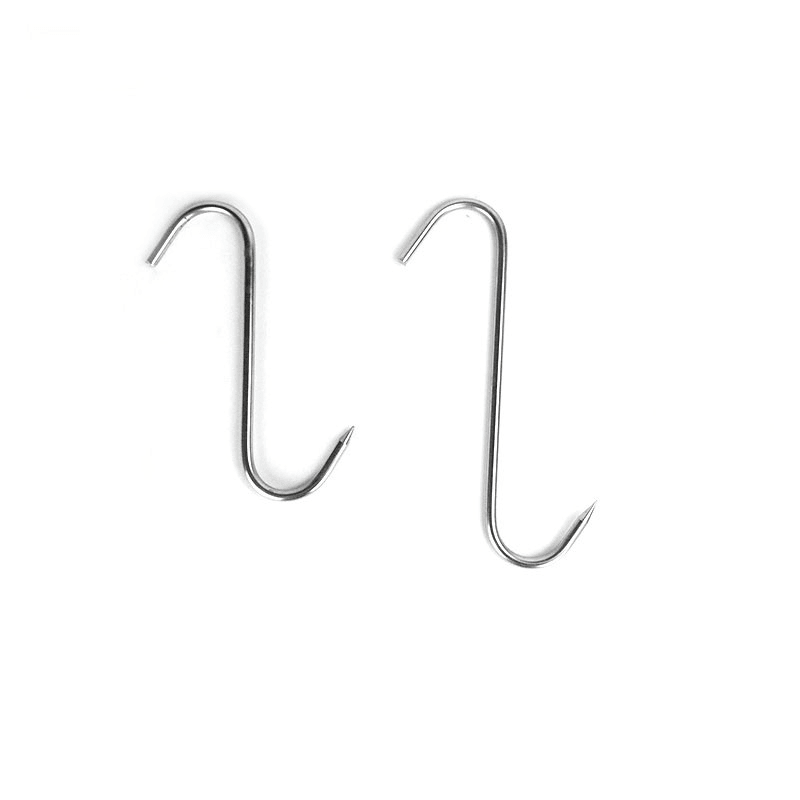 Honana 10Pcs / Lot Stainless Steel round S Shaped Hook Kitchen Beef Chicken BBQ Sticks Needle - MRSLM