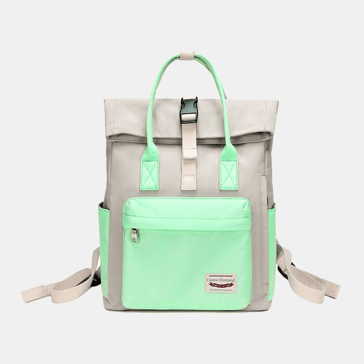 Women Canvas Casual Patchwork Backpack - MRSLM