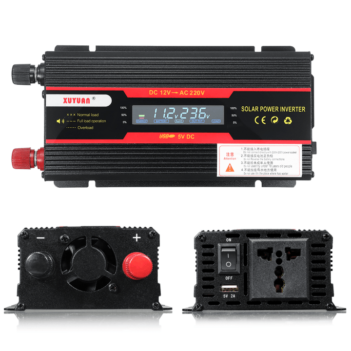 4000W Peak Power Inverter LCD Display DC 12/24V to AC 110V/220V Modified Sine Wave Converter - MRSLM