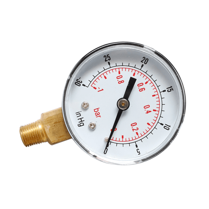 Ts-Y50Z-1-0Bar -30/0Psi 52Mm Dial 1/8 BSPT Pressure Gauge - MRSLM