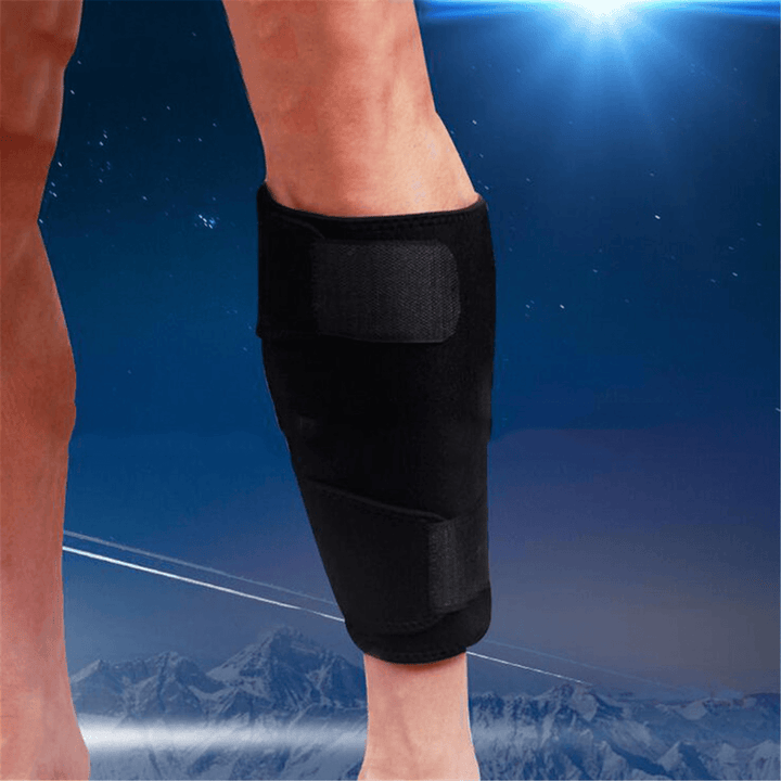 Sports Adjustable Foot Support Neoprene Calf Shin Support Wrap Brace Splint Band Sleeve Injury Guard - MRSLM