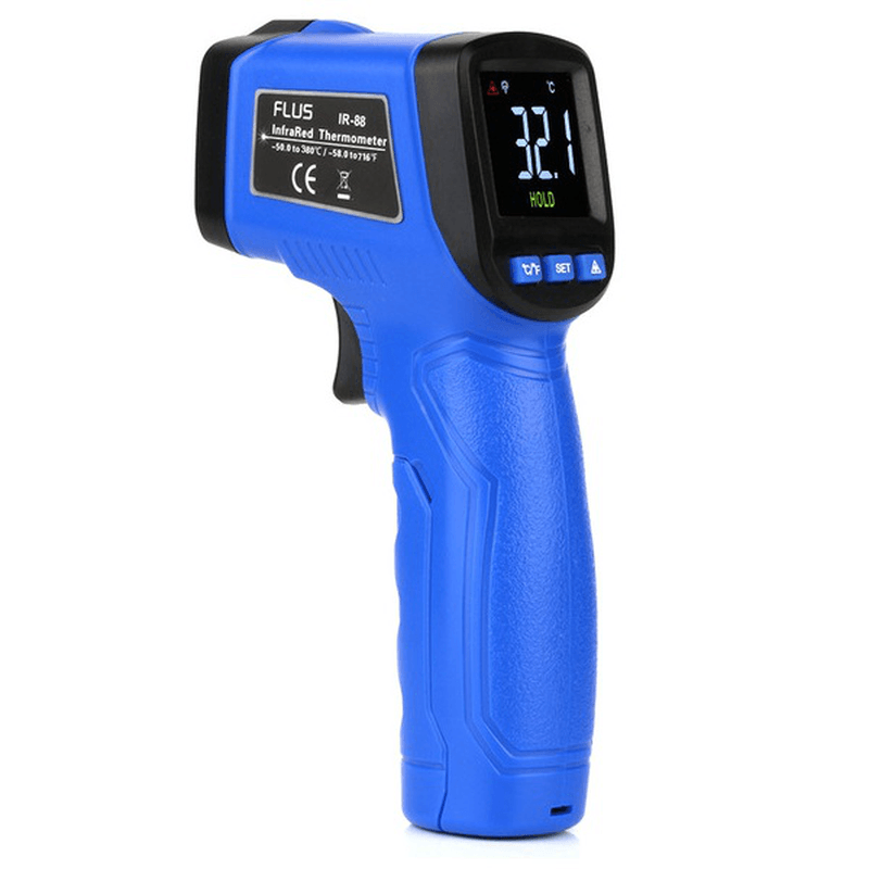 FLUS IR-88 -50℃~380℃ / -58℉~716℉ Non-Contact IR Thermometer Digital Infrared Thermometer Handheld Portable Electronic Outdoor Mini Laser Thermometer - MRSLM