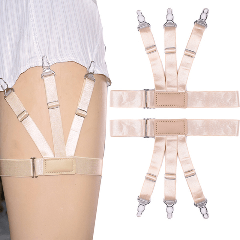 Men Shirt Stays Holder Leg Suspenders Good Elastic Uniform Garter - MRSLM