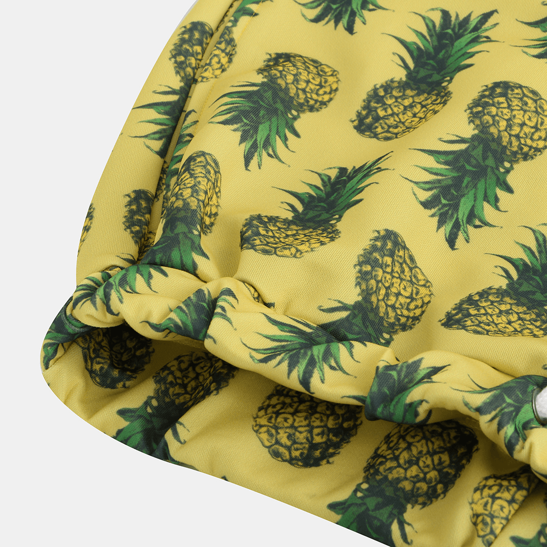 Men Pineapple Printed Hawaiian Style Cotton Casual Pants - MRSLM