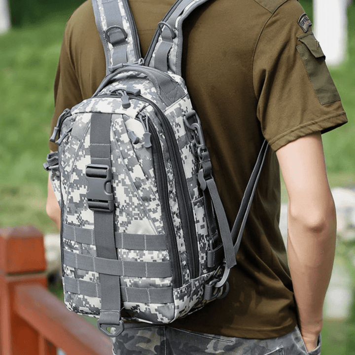 Men Multifunction Tactical Backpack Casual Sling Crossbody Bag Shoulder Bag Chest Bag for Outdoor - MRSLM