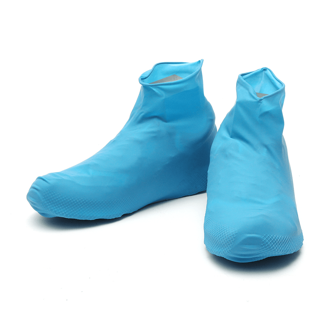 Anti-Slip Waterproof Rainproof Shoe Covers Outdoor Camping Hiking Traveling Reusable Rain Boot Motorcycle Bike Overshoe-L/M - MRSLM