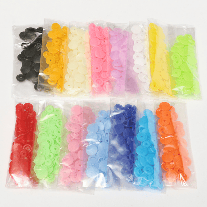 150Pcs/Set Plastic Resin T5 Fastener Snap Kam Buttons Pliers Kit DIY Crafts - MRSLM