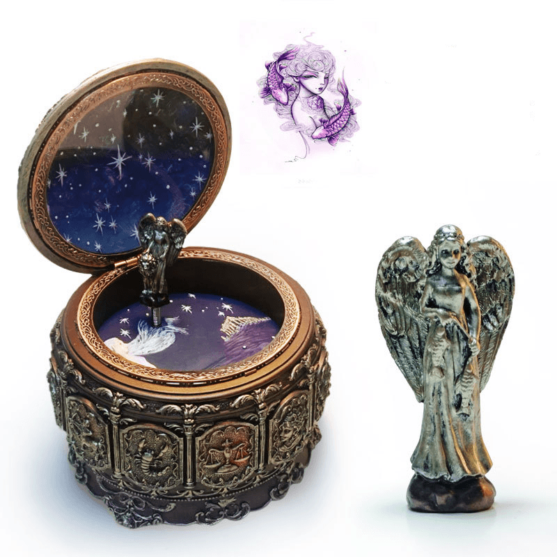 Twelve Constellation Resin Music Box Music Box Crafts Creative Birthday Gift - MRSLM