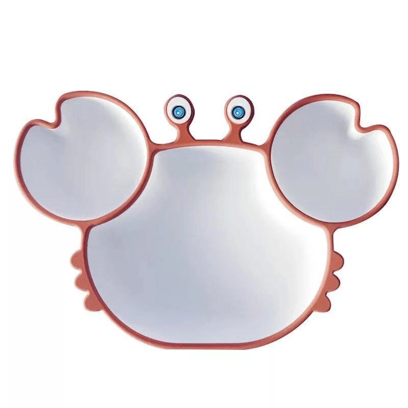 Toddler Silicone Dinner Plate Cartoon Baby Anti-Fall and Anti-Scalding Household Baby Food Supplement Eating Cute Divided Healthy Tableware - MRSLM