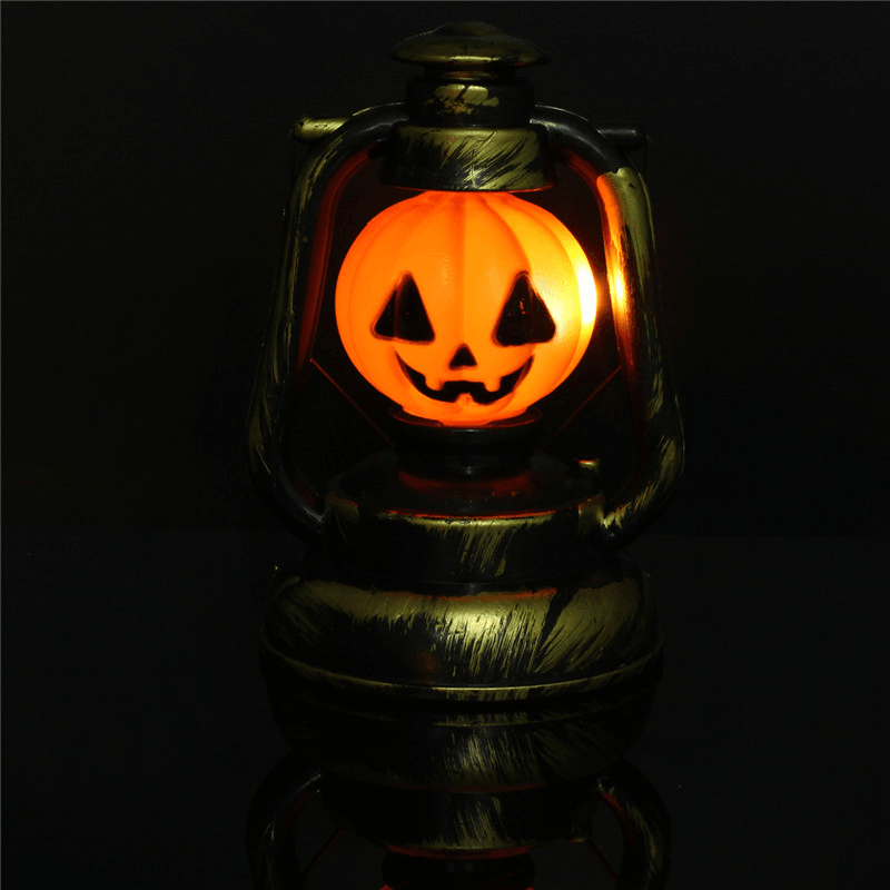 Halloween Pumpkin Skull Witch Lantern Lamp with Light Laughter - MRSLM