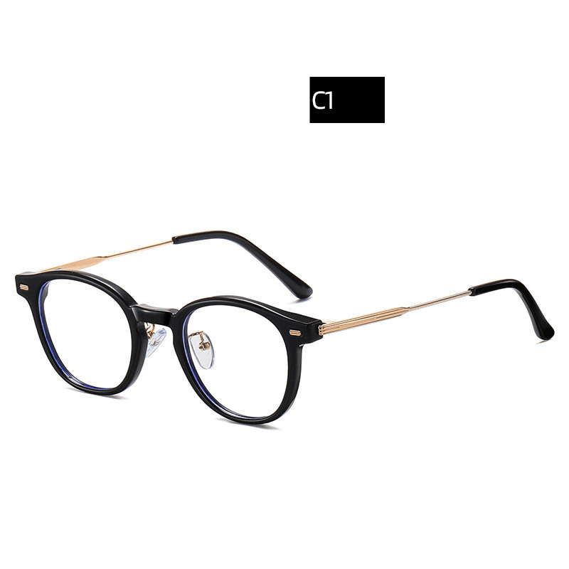 Retro TR90 Glasses Frame Unisex Flat Mirror - MRSLM