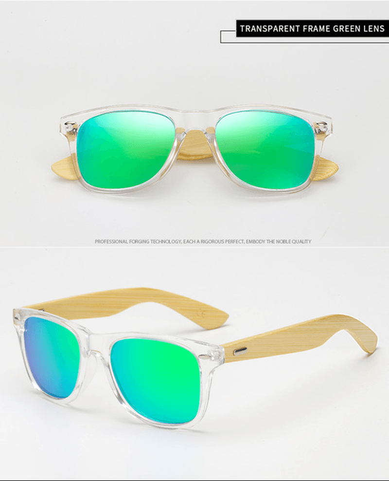 Wood Bamboo Sunlasses for Women Men Wooden Sun Lasses - MRSLM