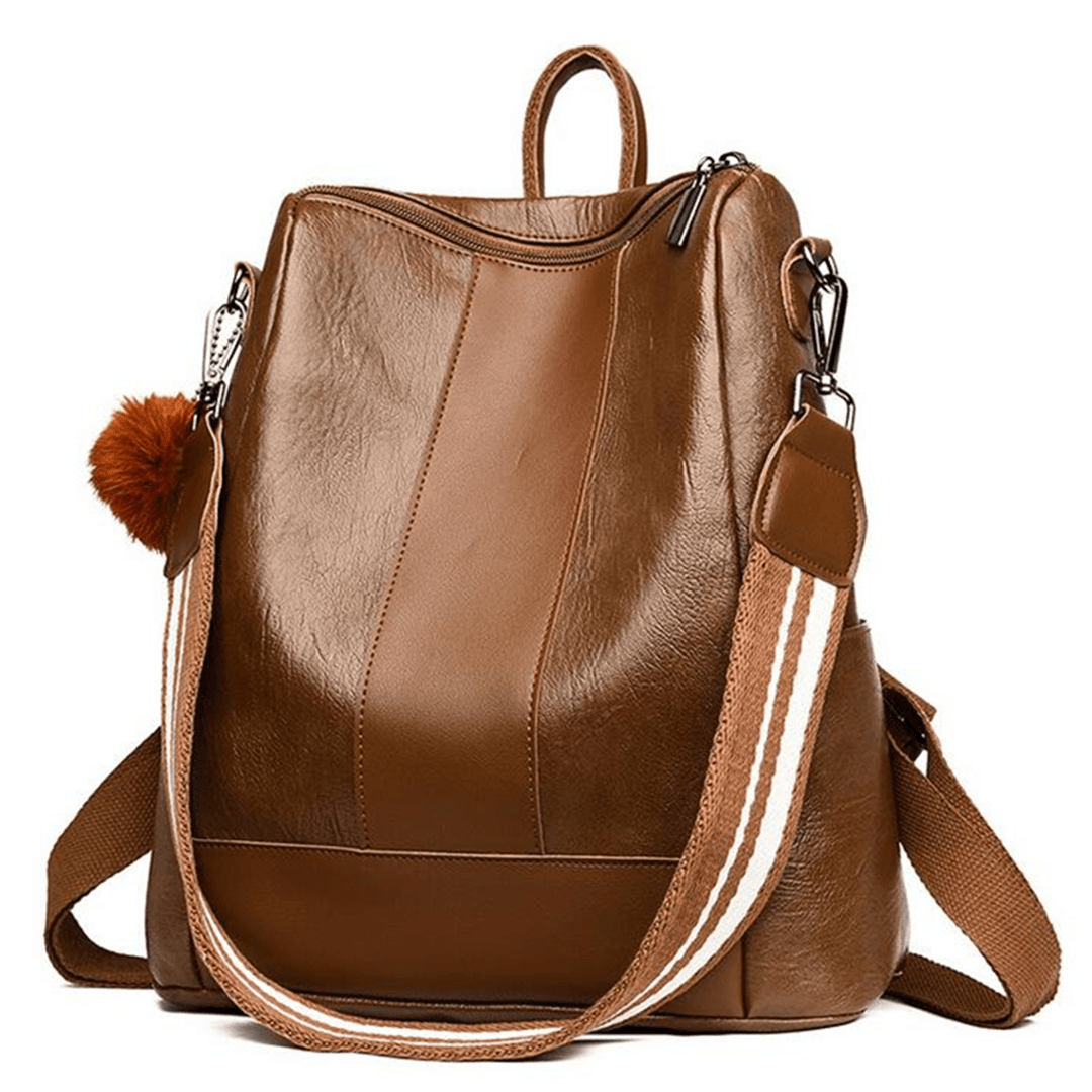 Women Lady School Leather Girls Backpack Outdoor Travel Portable Handbag Shoulder Bag - MRSLM